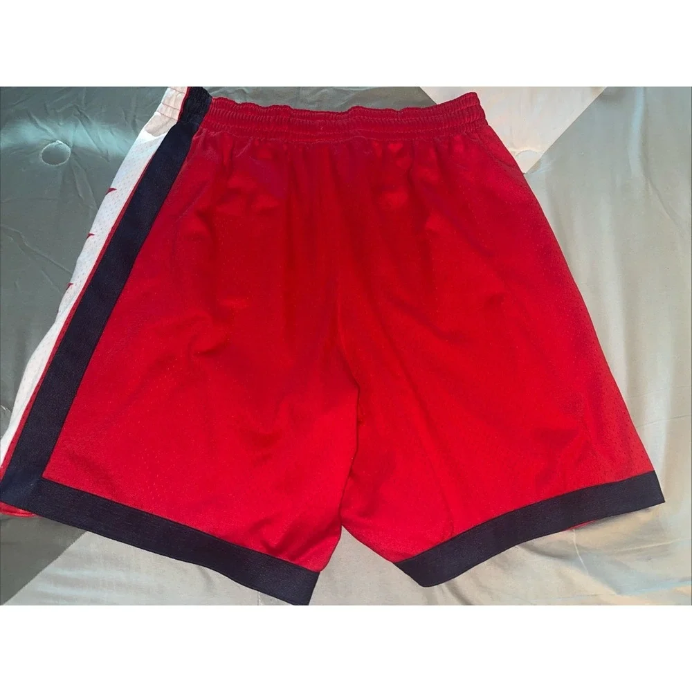 Vintage 90s Nike New Jersey Nets NBA Rewind 1980 Stars Red Shorts Men's Size XL